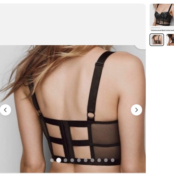 Victoria's Secret Black Embellished Bra Size 36C - Picture 3 of 16